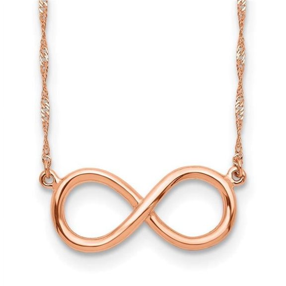 Primal Gold 14 Karat Rose Gold Infinity Necklace