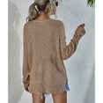 thumbnail image 4 of Pull Col en V, Pull Ajouré pour Femmes Manches Longues Pull Épaules Dénudées Conçu pour la Perfection, 4 of 5