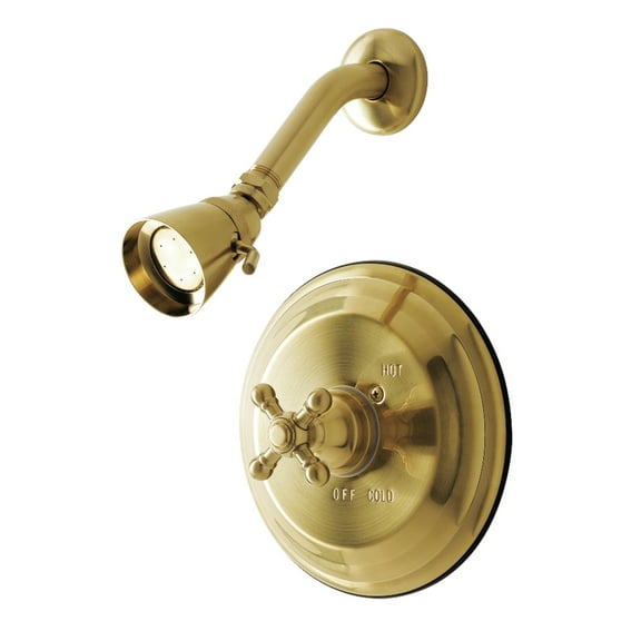 Kingston Brass KB2637BXTSO Metropolitan Single-Handle Pressure Balanced Shower Faucet, Trim Only, Brushed Brass
