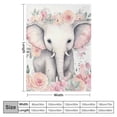 thumbnail image 4 of ONETECH Baby Elephant Blanket Nursery Blankets Floral Elephant Decor Pink Throw Blanket Gifts for Girls Super Warm Soft Plush Lightweight Flannel Blanket Couch Bedding Blanket for Kids Women, 4 of 6