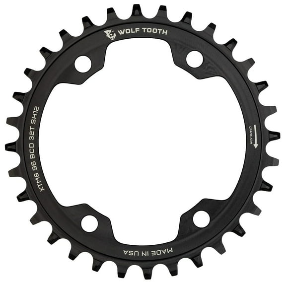 Wolf Tooth Components 96 BCD Chainring - 34t 96 Asymmetric BCD 4-Bolt