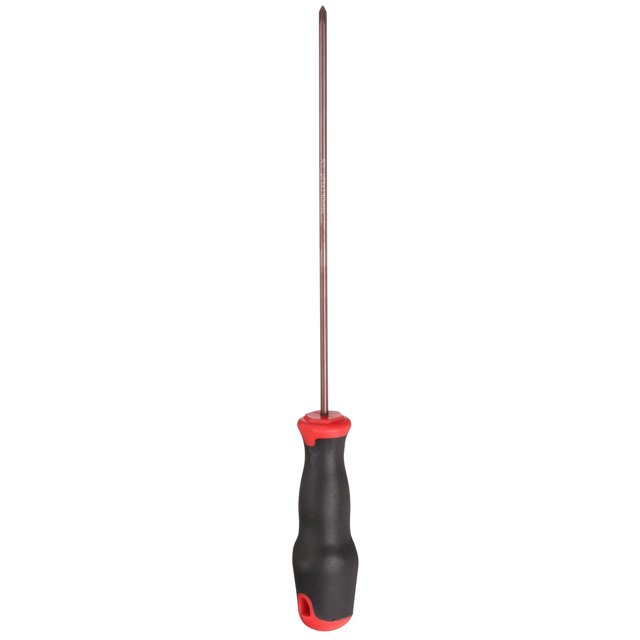 Destornillador Phillips PH0 Uxcell #0 de 9.25" con imán, destornilladores de 3.35" de acero aleado S2 tratado térmicamente con mango ergonómico para reparaciones de bricolaje, marrón rojo
