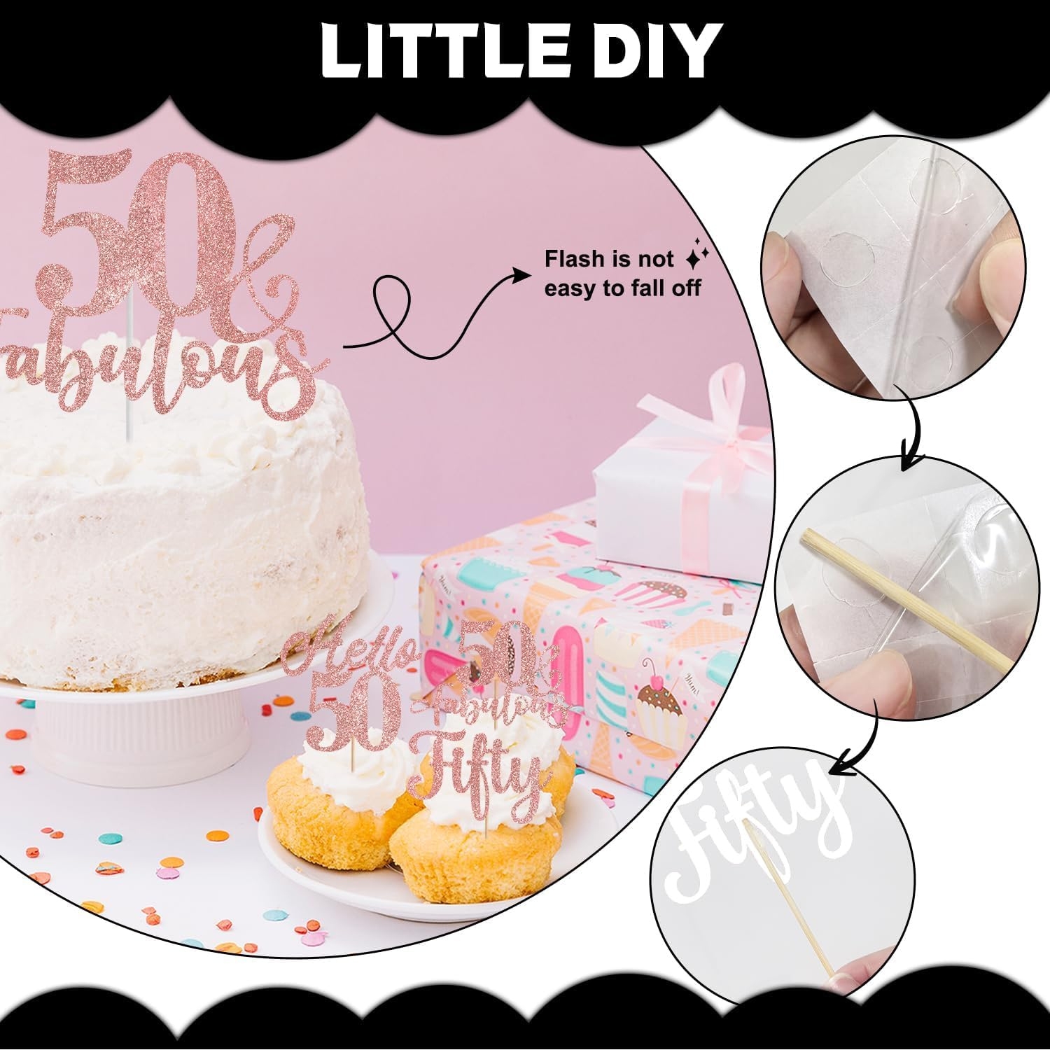 Happy Greetings 50th Birthday Decoration Kit, 45 Pieces photo 5