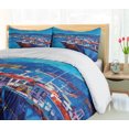 thumbnail image 5 of Ambesonne Maritime Duvet Cover Set, Harbour by the Sea, 2-Calking, Navy Red, 5 of 7