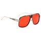 thumbnail image 2 of Moda Vintage 400 Al Mujeres Hombres Gafas de terre Cuadradas Retro - Marco Dorado Lente Roja, Se Describe Lente de oro con marco de Yinane Gafas de sol cuadradas para mujer, 2 of 7