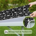 thumbnail image 6 of Black Gothic Cat Snake Moon Pattern Square Fitted Tablecloth with Elastic Edge,Square Table Cover,Washable Elastic Table Cover for Home Kitchen Party Decor 34"x34", 6 of 6
