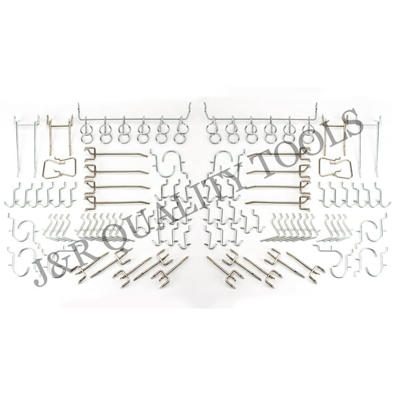 100pc Pegboard Hook Assortment Set Shelve Hanger Garage Storage Shop