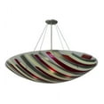 thumbnail image 2 of Meyda 140260 35.25 in. Metro Fusion Jubilee Glass Inverted Pendant, Brushed Nickel, 2 of 5