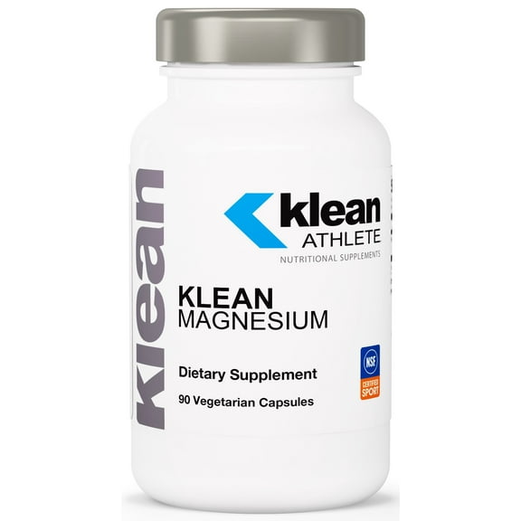 Klean ATHLETE Klean Magnesium | Supports Ability to Produce and Utilize Energy (ATP), Contract and Relax Muscles and Improves Recovery Time* | NSF Certified for Sport | 90 Vegetarian Capsules
