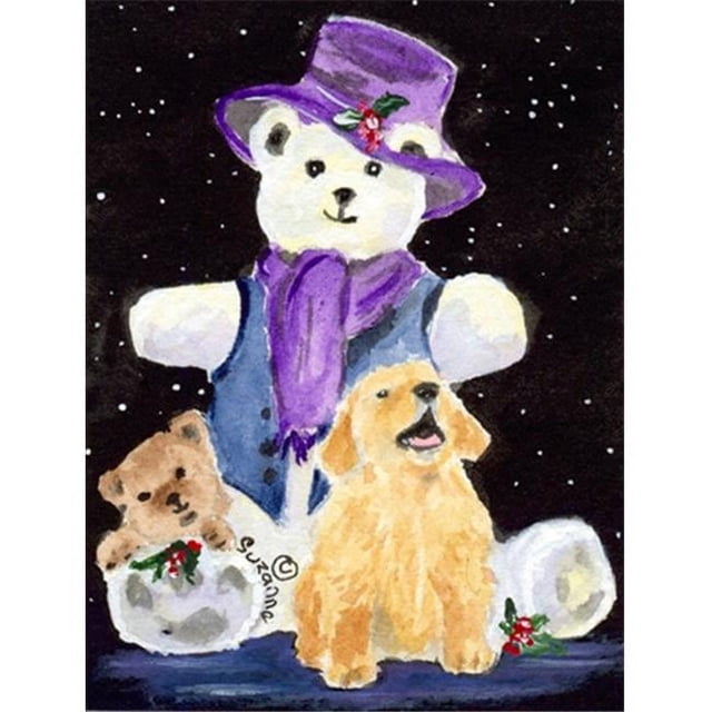Carolines Treasures SS8954CHF 28 x 40 In. Golden Retriever Flag Canvas- House Size