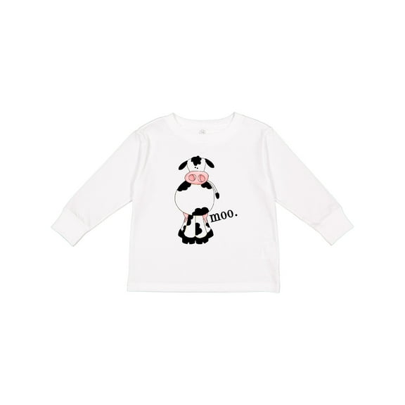 Inktastic Cow-moo. Boys or Girls Long Sleeve Toddler T-Shirt