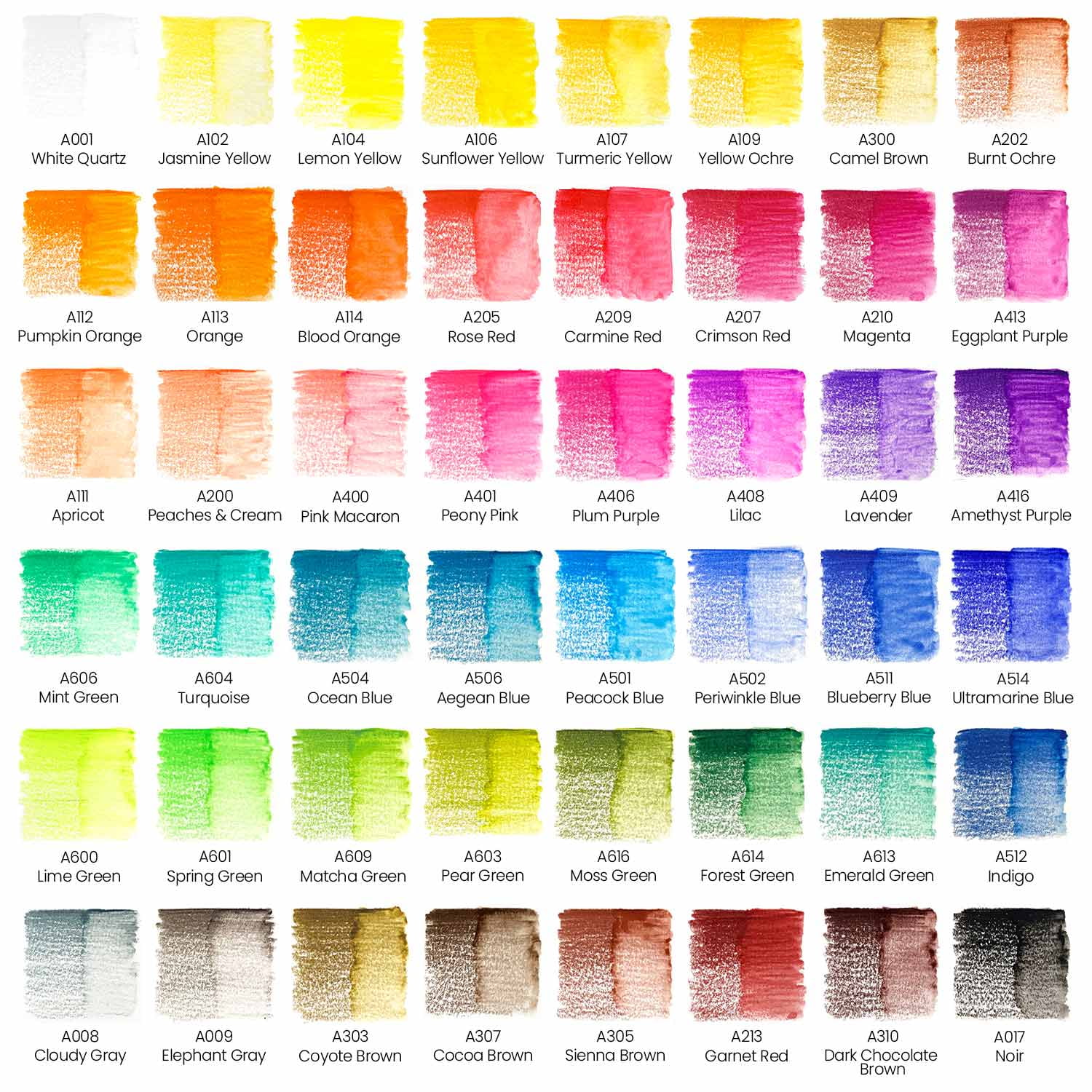 Arteza Professional Watercolor Pencils, 48 Count, Assorted Colors