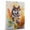 Akita, variant on Black Russian Terrier Dog Playing American Football Wall Stretched Canvas Size 8x12 – Black Russian Terrier Canvas Art for Dog Lovers, American Football Canvas Wall Decor