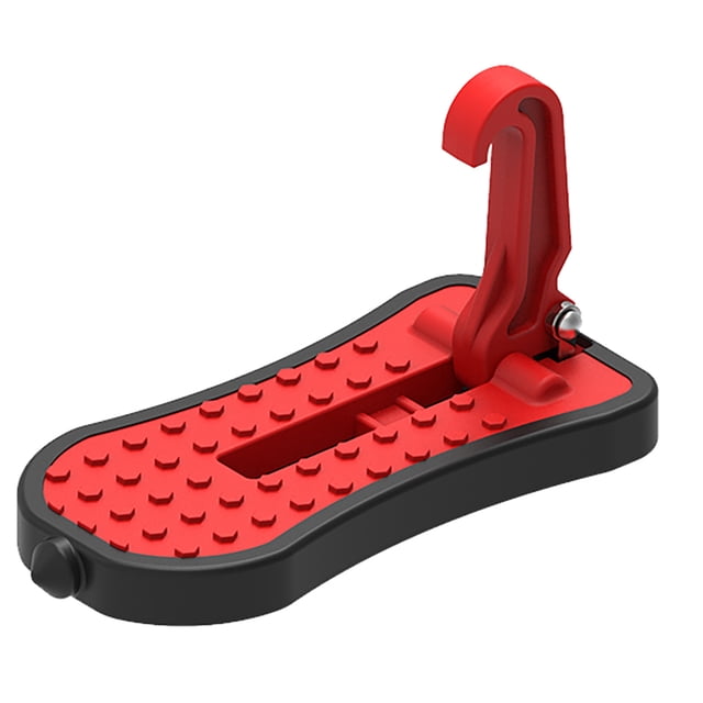 Riwesomey Pedal de puerta de coche Cerradura de puerta de coche universal Soporte de pie montado Escalada Pedal de aleación de aluminio Ventana automotriz rojo Riwesomey VI000498-03B