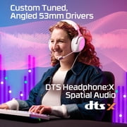 HyperX Cloud III – سماعة ألعاب سلكية، كمبيوتر شخصي، PS5، Xbox Series X|S، برامج تشغيل بزاوية 53 مم، صوت مكاني DTS، رغوة ذاكرة، إطار متين، ميكروفون فائق الوضوح مقاس 10 مم، USB-C، USB-A، 3.5 مم – أبيض/وردي