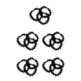 thumbnail image 2 of Cuerda para el cabello Sonducket 3 uds bandas de goma coloridas roscadas dulces, 2 of 6