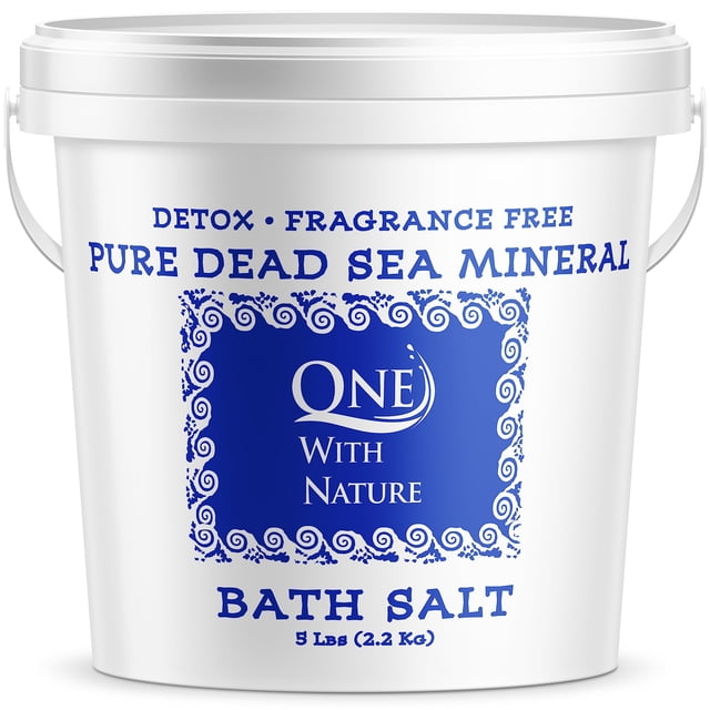 Bath Salts One With Nature Sal del Mar Muerto, 2,27 kg, 21 minerales