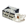 thumbnail image 2 of DOLITY Cappuccino Cups with Saucer Porcelain Coffee Cup for Party Restaurant Coffee With Packaging Box, 2 of 9