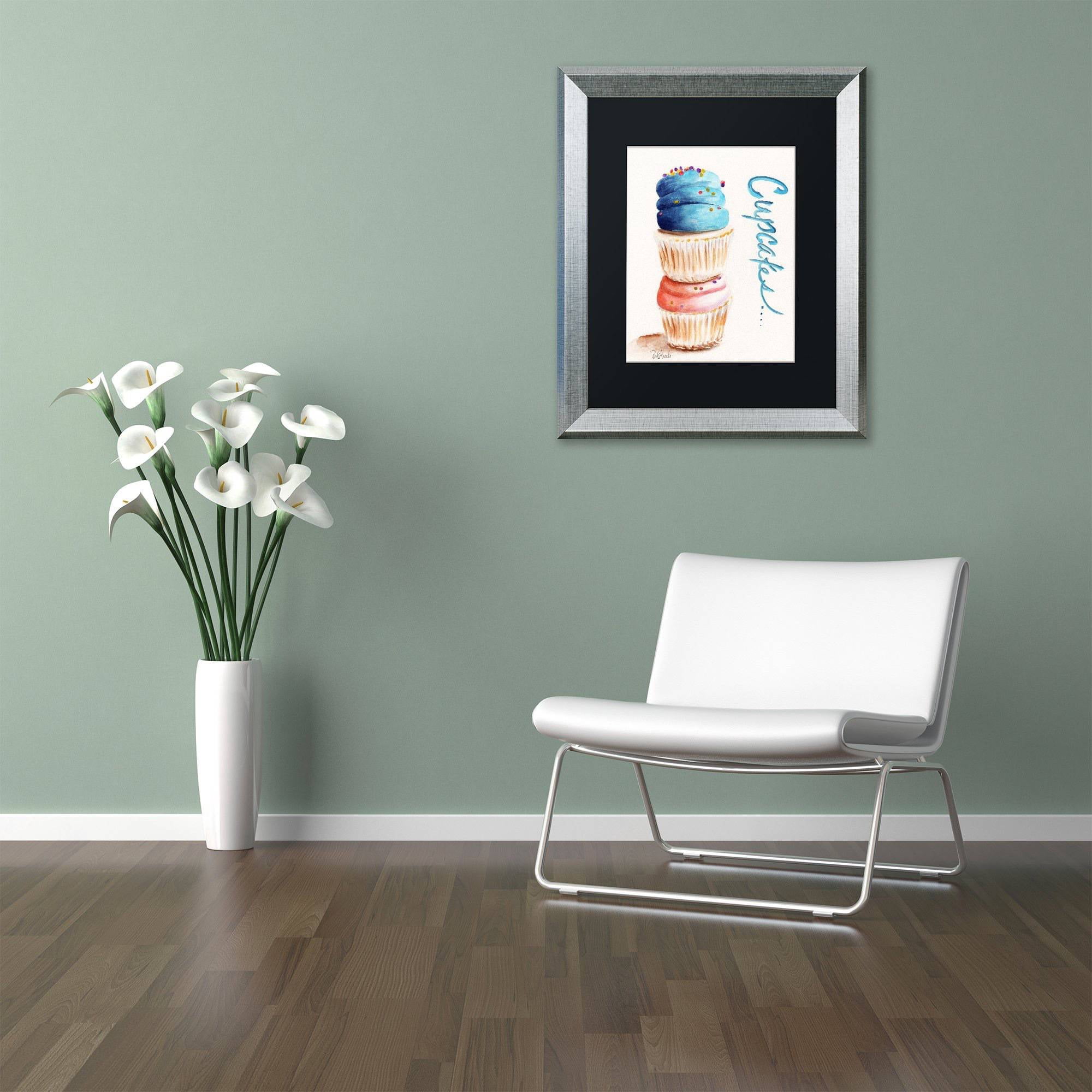 Trademark Fine Art "Thistle" Canvas Art by Jennifer Redstreake Black Matte, Silver Frame