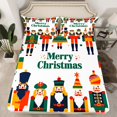 thumbnail image 2 of Homewish Boys Girls Xmas Nutcracker 4 Pieces Queen Sheet Sets,Happy New Year Ultra Soft Flat Sheet,Merry Christmas Queen Fitted Sheet,Luxury Bedroom Decor, 2 of 7