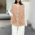 thumbnail image 2 of UAMVSH Plus Size Vest for Women Button Down Sleeveless Casual Jackets Oversized Comfy V Neck Fall Winter Outwear with Pockets, 2 of 5