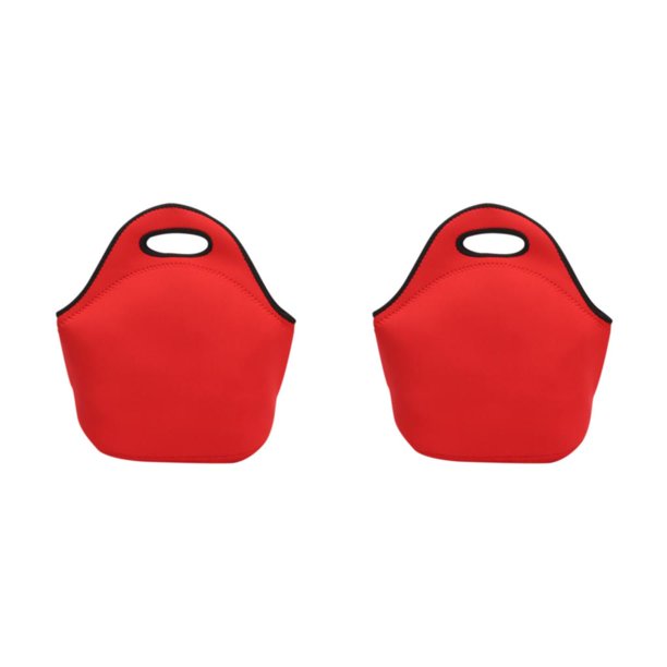 Greeniant Bolsa de almuerzo con asa acolchada: manténgase cómodo y elegante Bolsa de almuerzo para todo el día para mujeres Bolsa de almuerzo rojo 2piezas