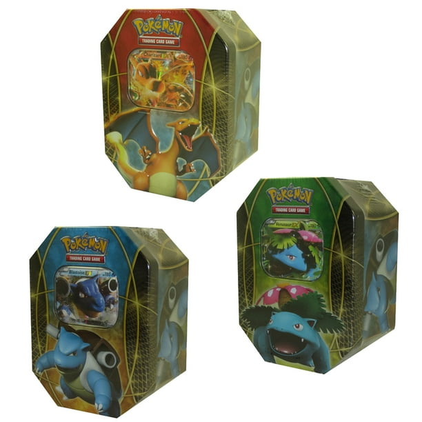 Pokemon XY - 2016 Collectors Tin Set - SET OF 3 (Blastoise, Charizard ...