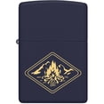 thumbnail image 2 of Zippo 46174 Campfire Design Navy Matte Windproof Pocket Lighter, 2 of 7
