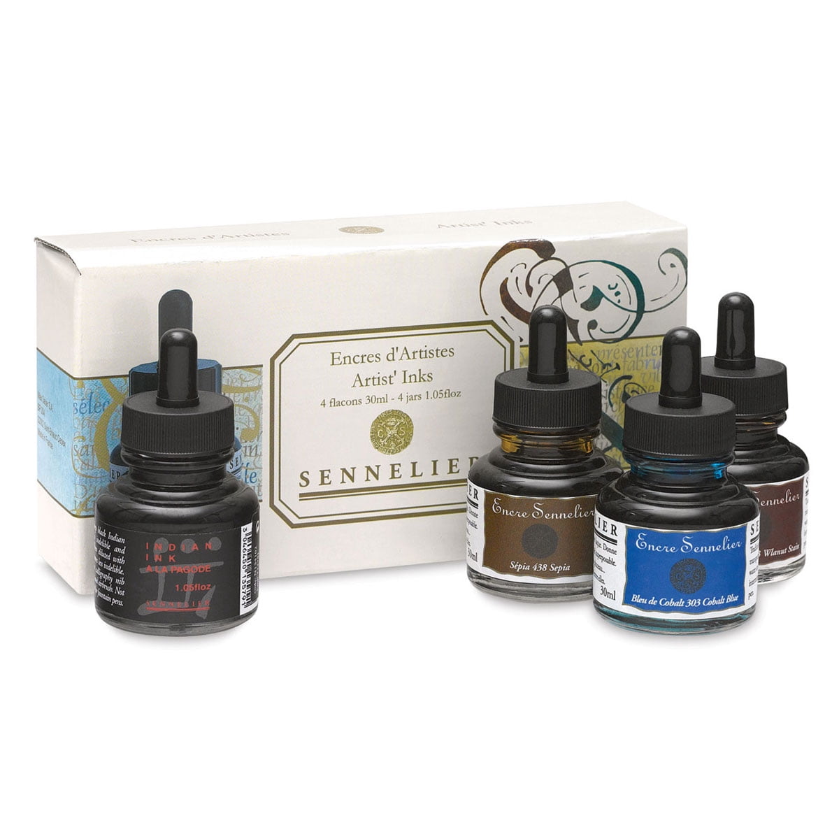 Sennelier Artist's Ink Set, 4-Bottles, 30ml