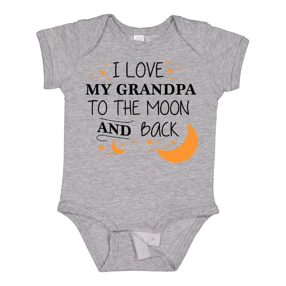 Inktastic I Love My Grandpa to the Moon and Back Boys or Girls Baby Bodysuit