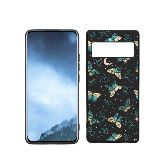 Butterflies-Witchy-Goth-Cottagecore-Forest-7 Phone Case, Degined for Google Pixel 6 Pro(2021) Case Men Women, Flexible Silicone Shockproof Case for Google Pixel 6 Pro(2021)