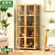 thumbnail image 1 of Vitrina con puertas de vidrio, gabinete de almacenamiento con luz de 3 colores, gabinete de curiosidades y librería de 4 niveles para coleccionables, juguetes, 1 of 4