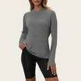 thumbnail image 2 of ZJXFGS Long Sleeve Athletic Shirts for Women Sunshirts for Women Women'S Autumn Running Tops Dry Fit Long Sleeve Shirts for Women Gray 3XL, 2 of 6