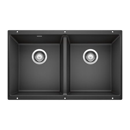 BLANCO PRECIS Equal Double Undermount - Anthracite