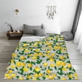 thumbnail image 5 of Honeii Lemon1 Print Fleece Blanket - Throw Blanket for Bed, Sofa, Couch, Camping, and Travel , Microplush Ultra Soft Warm Blanket-80"x60", 5 of 7