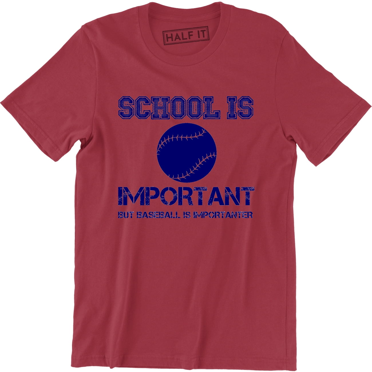 School Is Important But Baseball Is Importanter Funny Men' TShirt