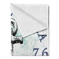 thumbnail image 2 of Anchor Soft Flannel Fleece Throw Blanket, Deep Blue Sea Pacific Coast Vintage Emblem from 1976 Grungy Display, Cozy Plush for Indoor and Outdoor Use, 50" x 60", Dark Blue Black, by Ambesonne, 2 of 5