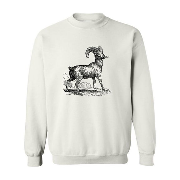 Rocky Mountain Sheep Sketch Sweatshirt Men -Image by Shutterstock, Male x-Large