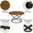 thumbnail image 5 of BECHAEO Mid Century Modern Round Coffee Table, 31.5" Wood Accent Center Table with Metal Legs, New Version Furniture for Bedroom Living Room Reception Office, 5 of 18