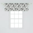 thumbnail image 2 of Ambesonne Paisley Window Valance, Oriental Florets Leaf Art, 42" x 18", White and Grey, 2 of 3