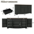 thumbnail image 3 of Blotout 65" Sideboard Buffet Cabinet with Storage, Farmhouse Kitchen Pantry Storage Cabinet, Credenza with Drawers, Wood Coffee Bar Cabinet, Black, 3 of 9