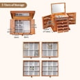 thumbnail image 4 of Joyero ProCase grande de madera de 5 capas con espejo para mujer, 4 of 6