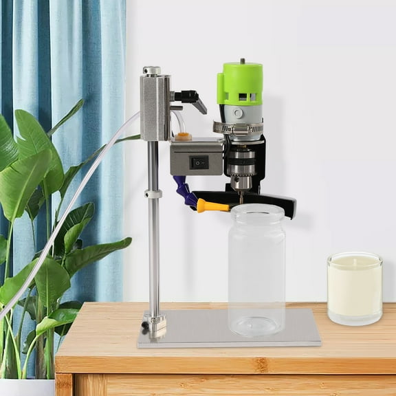 Electric Glass Bottle Cutter for DIY Crafts – 7-Speed Adjustable, Stainless Steel Cutter with Grinding & Hole Opener, 150W Motor