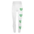 thumbnail image 4 of DDAPJ pyju St Patricks Day Leggings for Women Green Clover Yoga Pants Womens Workout Legging Irish Tights for Parties and Festival White XL, 4 of 7
