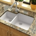 thumbnail image 2 of Elkay ELGOU3321LWH0 Elkay Quartz Classic 33" x 20-11/16" x 9", Offset 40/60 Double Bowl Undermount Sink, White, 2 of 3