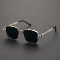 thumbnail image 2 of Gafas de marco de Metal cuadrado Steampunk con patillas de primavera para hombres y mujeres, fiesta, vacaciones, viajes, conducción, pesca, Retro, fresco, 1pc, 2 of 5