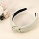 thumbnail image 2 of Diademas de cuero de PU anudadas cruzadas, Diadema ancha de moda antideslizante para mujeres, Beige, 2.78''x1.73'', 2 of 7