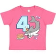 thumbnail image 3 of Inktastic 4th Birthday Shark with Cake Boys or Girls Toddler T-Shirt, 3 of 5
