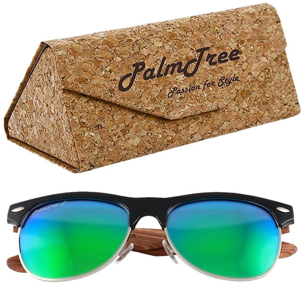 Lente de Colores Modernos Grand Tour Polarized Green Polarizado+UV400 Policarbonato Madera de Cebra