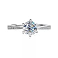 thumbnail image 3 of GKNET Women 925 Sterling Silver Wedding Ring 1 Carat D Color VVS1 Moissanite Ring J012-5, 3 of 7